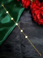 Oryn™ Anti-Tarnish White Mother-of-Pearl Clover Bracelet – Waterproof 18K Gold Plated 5-Motif Luxury Jewelry