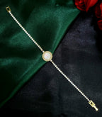 Meridian™ Anti-Tarnish Gold Tennis Halo Bracelet – Waterproof 18K Gold Plated Pearl & Crystal Jewelry