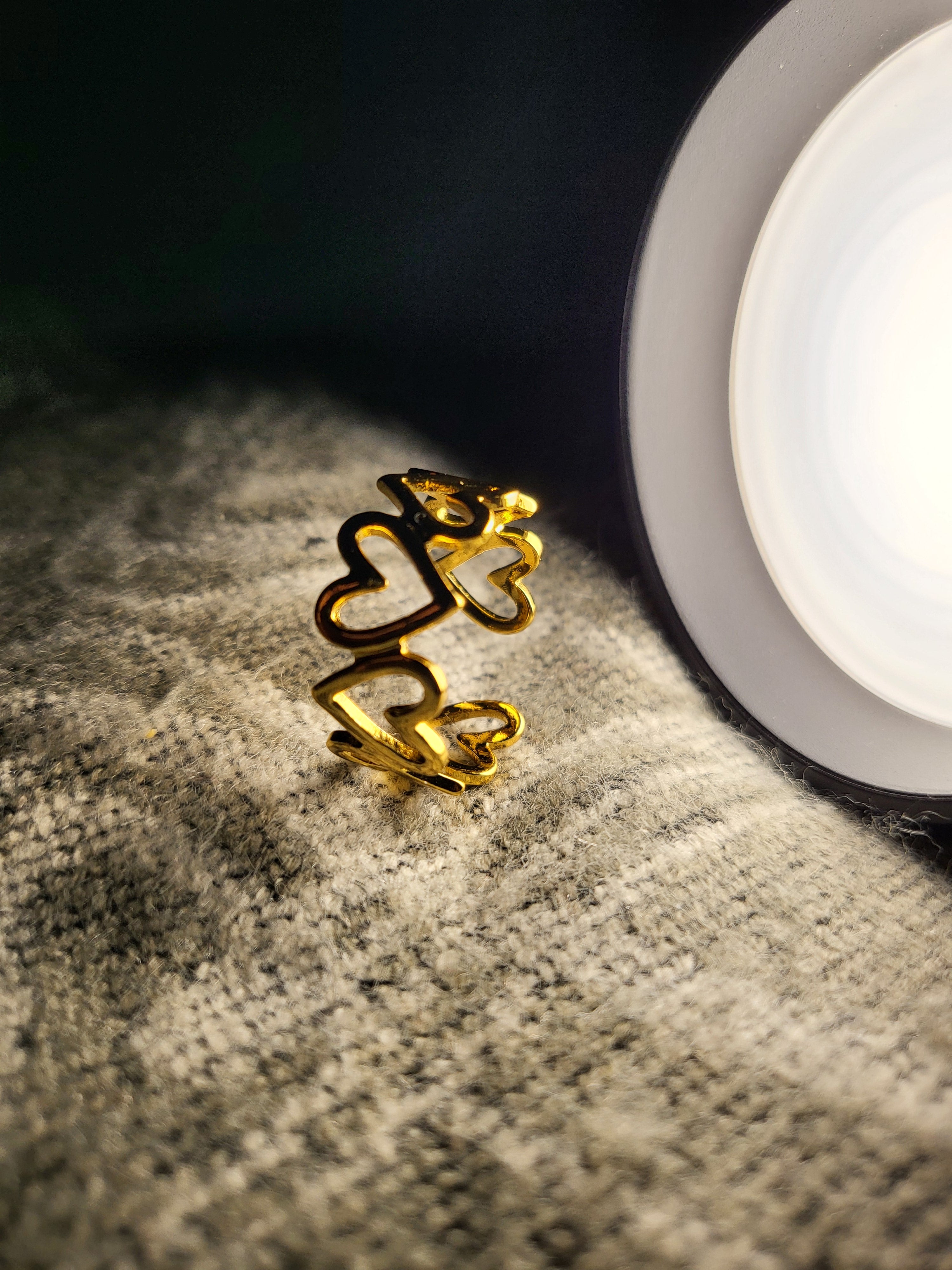 Serelith Gold Open Heart Statement Ring