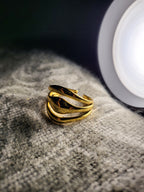 Orelia Gold Multi-Row Statement Ring