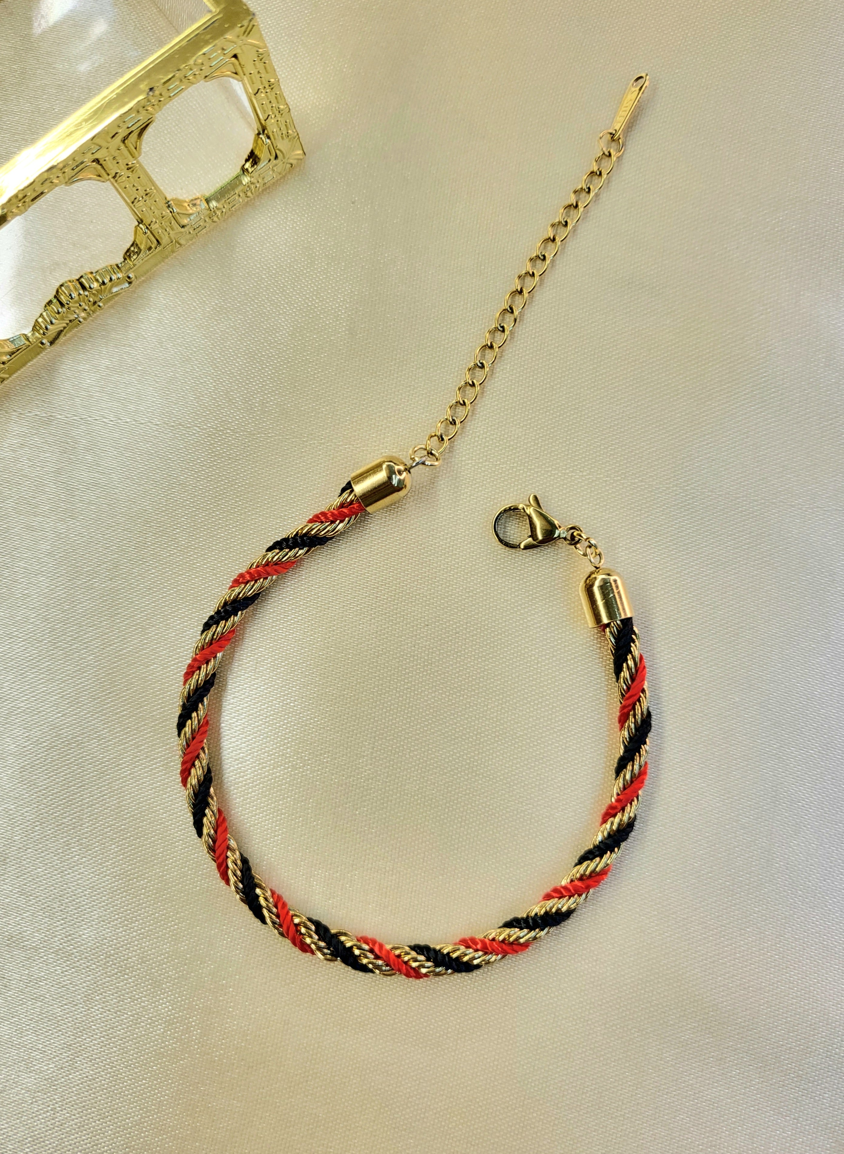Vaelor Anti-Tarnish Stainless Steel Gold Plated Rope Bracelet