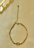 Prism™ Anti-Tarnish Double Strand Gold Knot Bracelet – Waterproof 18K Gold Plated Minimalist Love Knot Jewelry