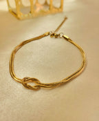 Prism™ Anti-Tarnish Double Strand Gold Knot Bracelet – Waterproof 18K Gold Plated Minimalist Love Knot Jewelry