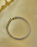 Solstice™ Anti-Tarnish Clear Baguette Tennis Bracelet – Waterproof 18K Gold Plated Luxury Diamond-Simulant Jewelry