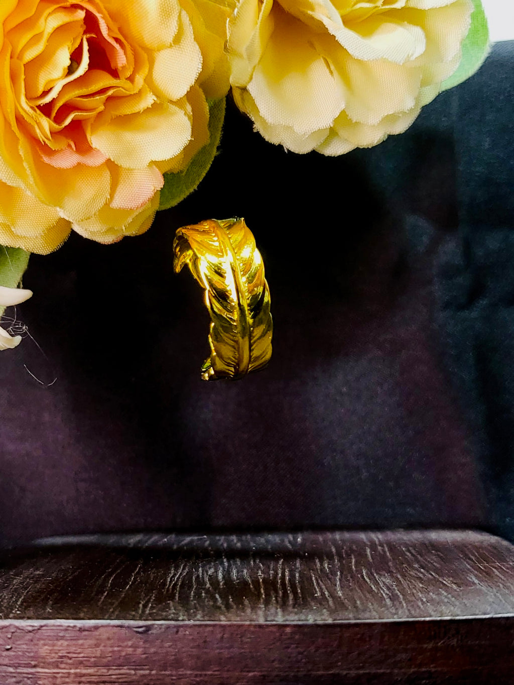 Novelle Gold Feather Statement Ring