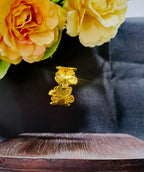 Veloura Floral Gold Ring for Women | Adjustable Waterproof Statement Ring