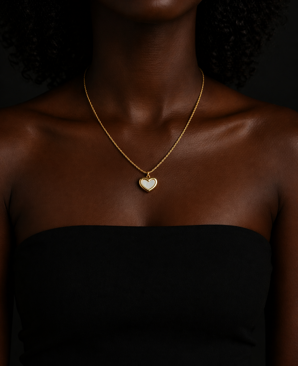 Cherie Enamel Heart Necklace